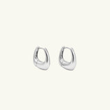 Baguette Hoops in Silver