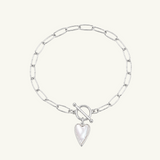 Coeur Toggle Bracelet in Silver