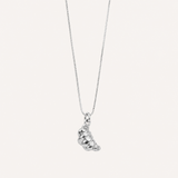 Croissant Necklace in Silver