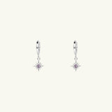 Ignis Birthstone Huggies in Silver