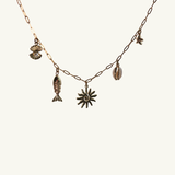 Seychelles Charm Necklace in Gold