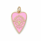 Evil Eye Heart Charm