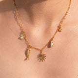 Seychelles Charm Necklace in Gold