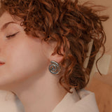 Whirl Studs in Silver