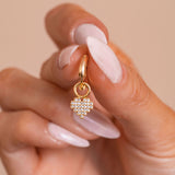 Double Baguette Hoop Charm