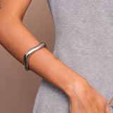 Wave Cuff in Silver
