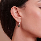 Helia Hoops in Silver