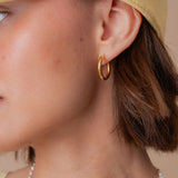 Fornida Slim Hoops in Silver