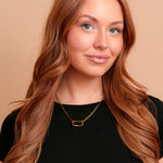 Arlo stainless steel carabiner necklace by Tikkhu, detail