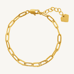 Medium paperclip bracelet in gold