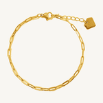 Small paperclip bracelet in gold