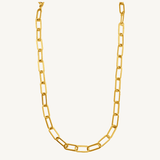Large paperclip chain in gold