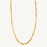 Medium paperclip chain in gold