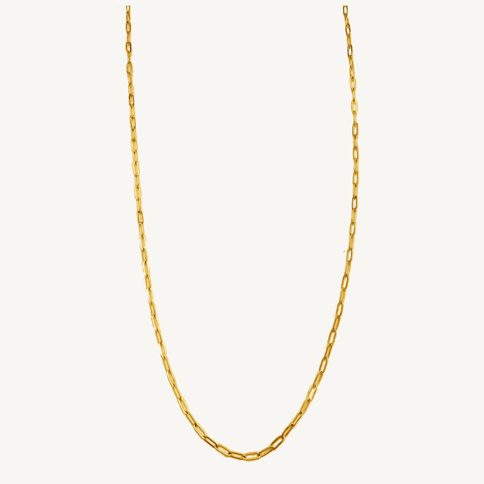 Small paperclip chain in gold