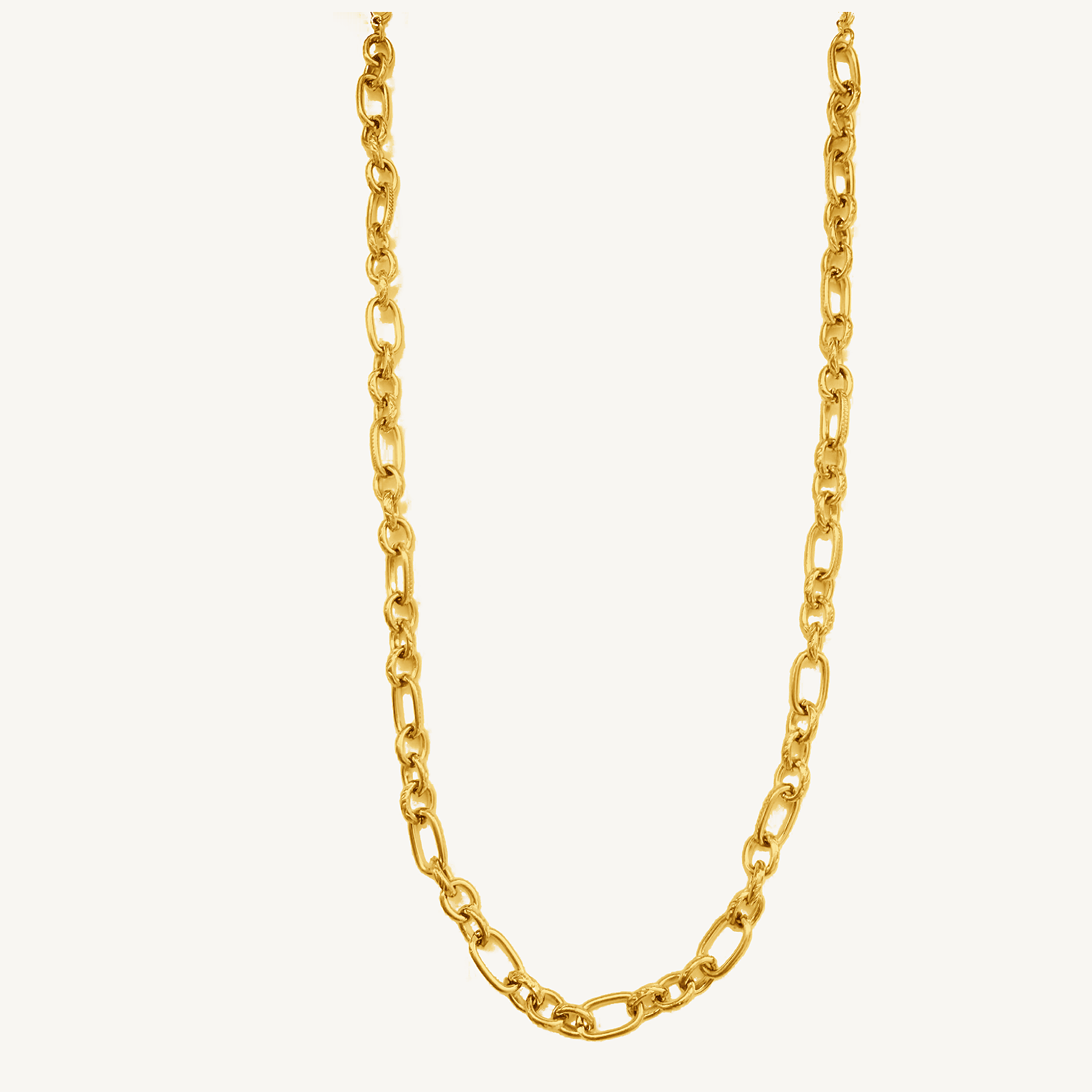 Textured chain in gold