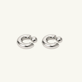 Cleo Hoops in Silver