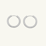 Fornida Slim Hoops in Silver