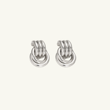 Fortress Earrings in Silver