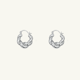 Helia Hoops in Silver