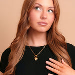 Indie Carabiner Necklace styled with charms by Tikkhu