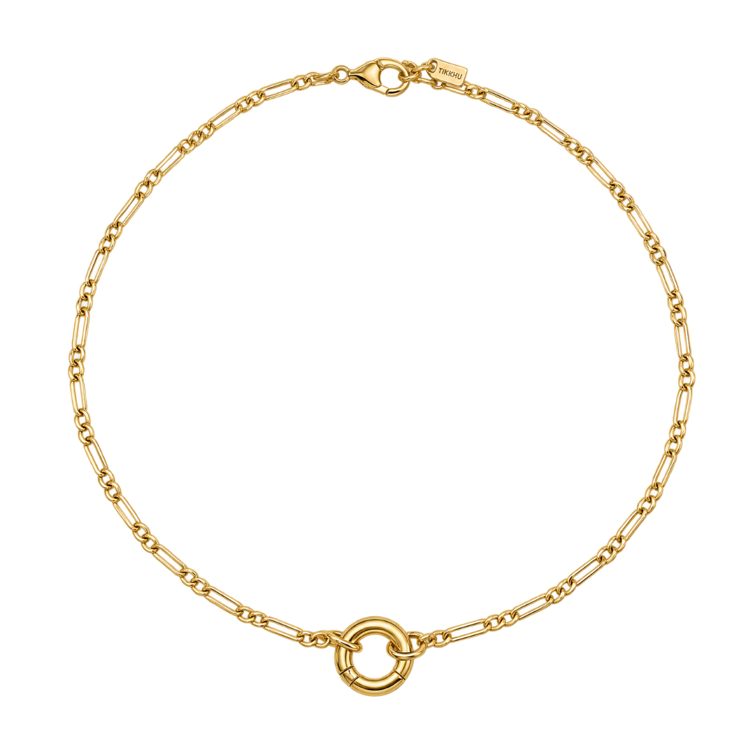 Jules Carabiner Necklace in gold filled by Tikkhu Jewelry