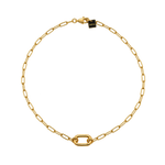 Marlow Mini Carabiner Necklace in gold filled by Tikkhu Jewelry