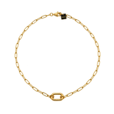 Marlow Mini Carabiner Necklace in gold filled by Tikkhu Jewelry