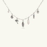 Seychelles Charm Necklace in Silver