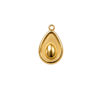 Avocado charm, waterproof stainless steel