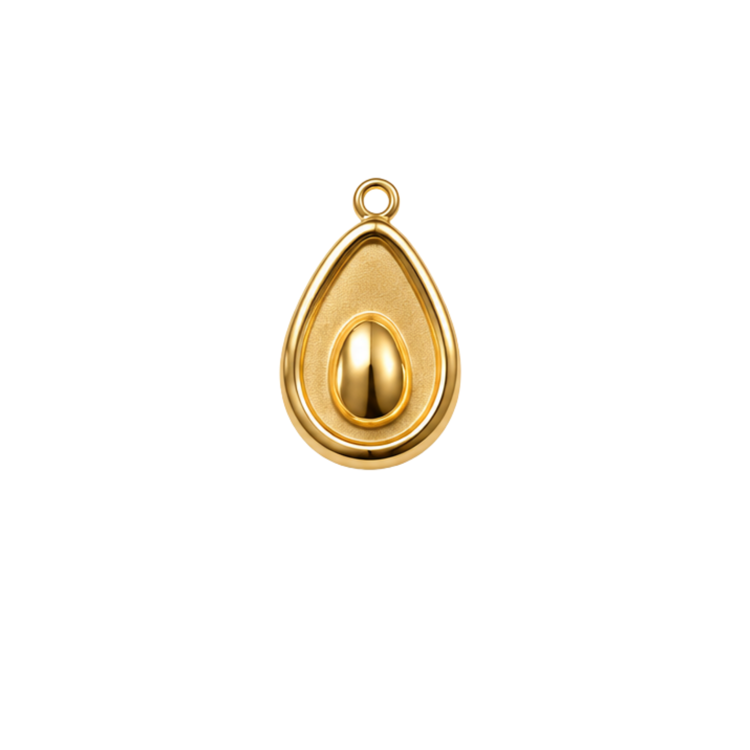 Avocado charm, waterproof stainless steel