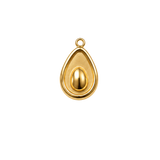 Avocado charm, waterproof stainless steel