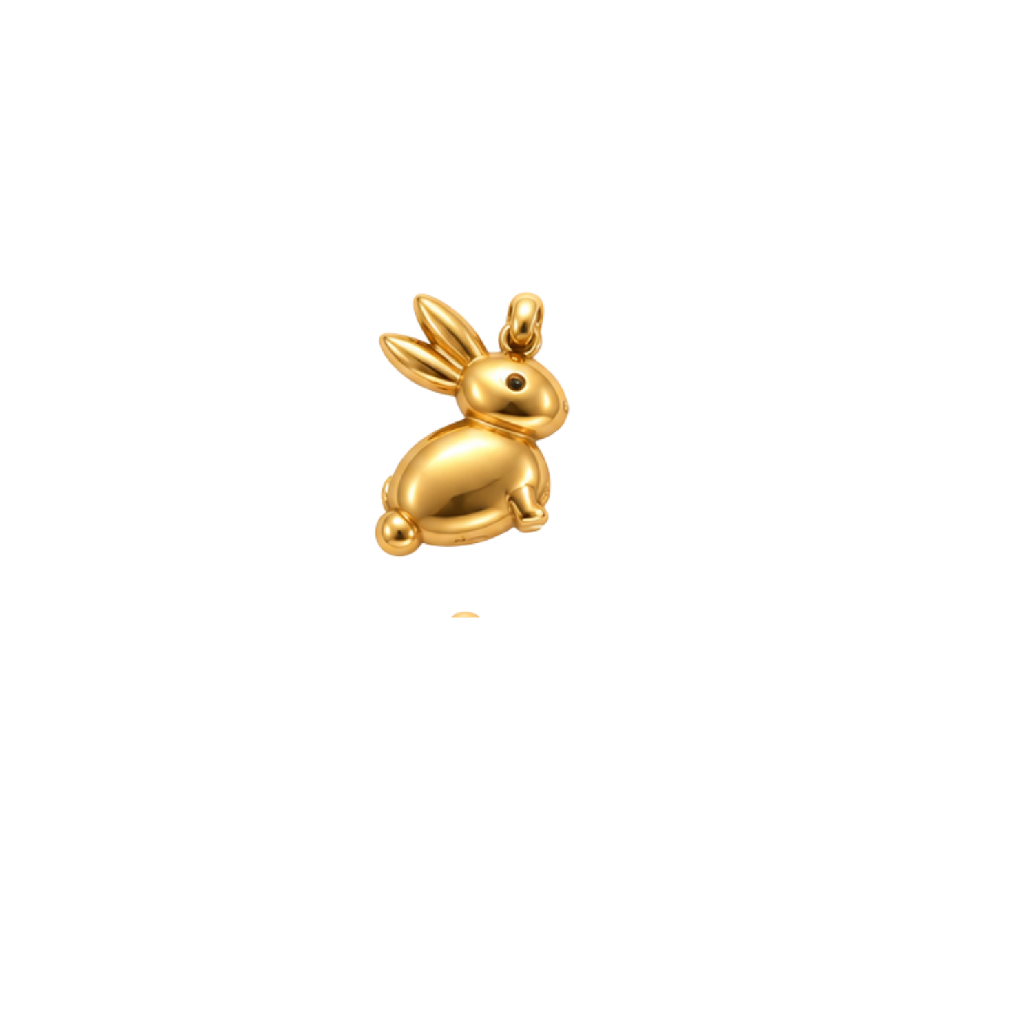 Bunny charm, waterproof stainless steel