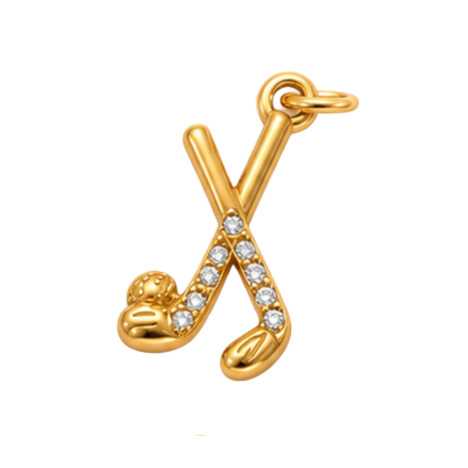 Golf Clubs charm, waterproof stainless steel