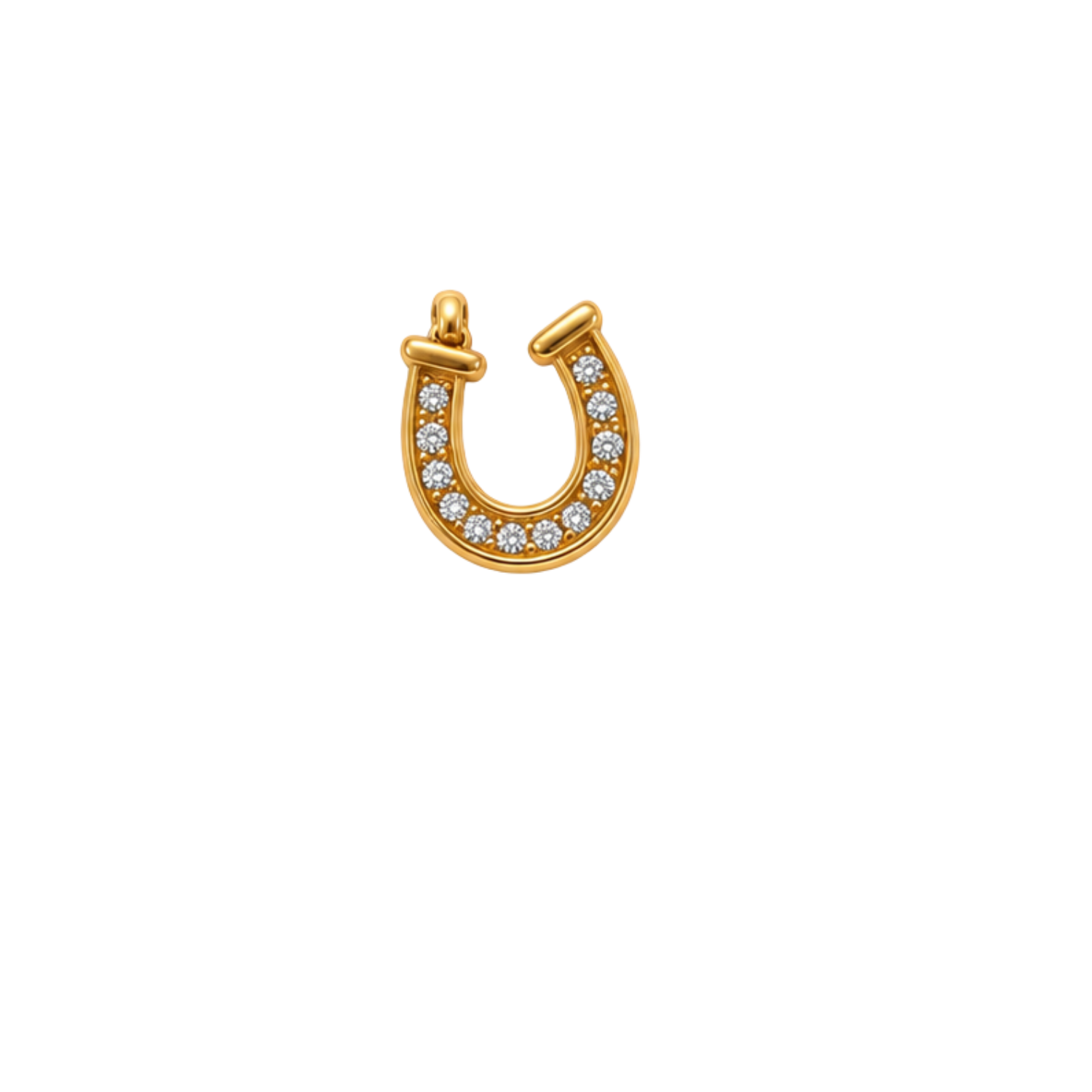 Horseshoe charm, waterproof stainless steel