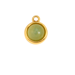 Jade Stone charm, waterproof stainless steel