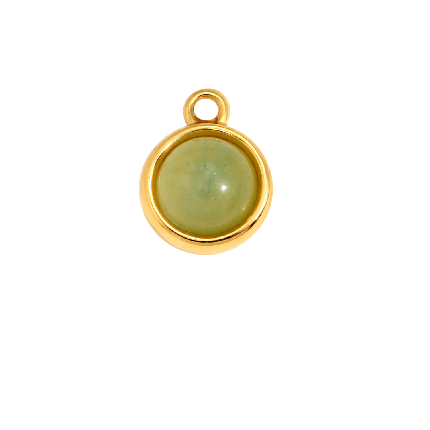 Jade Stone charm, waterproof stainless steel