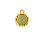 Jade Stone charm, waterproof stainless steel