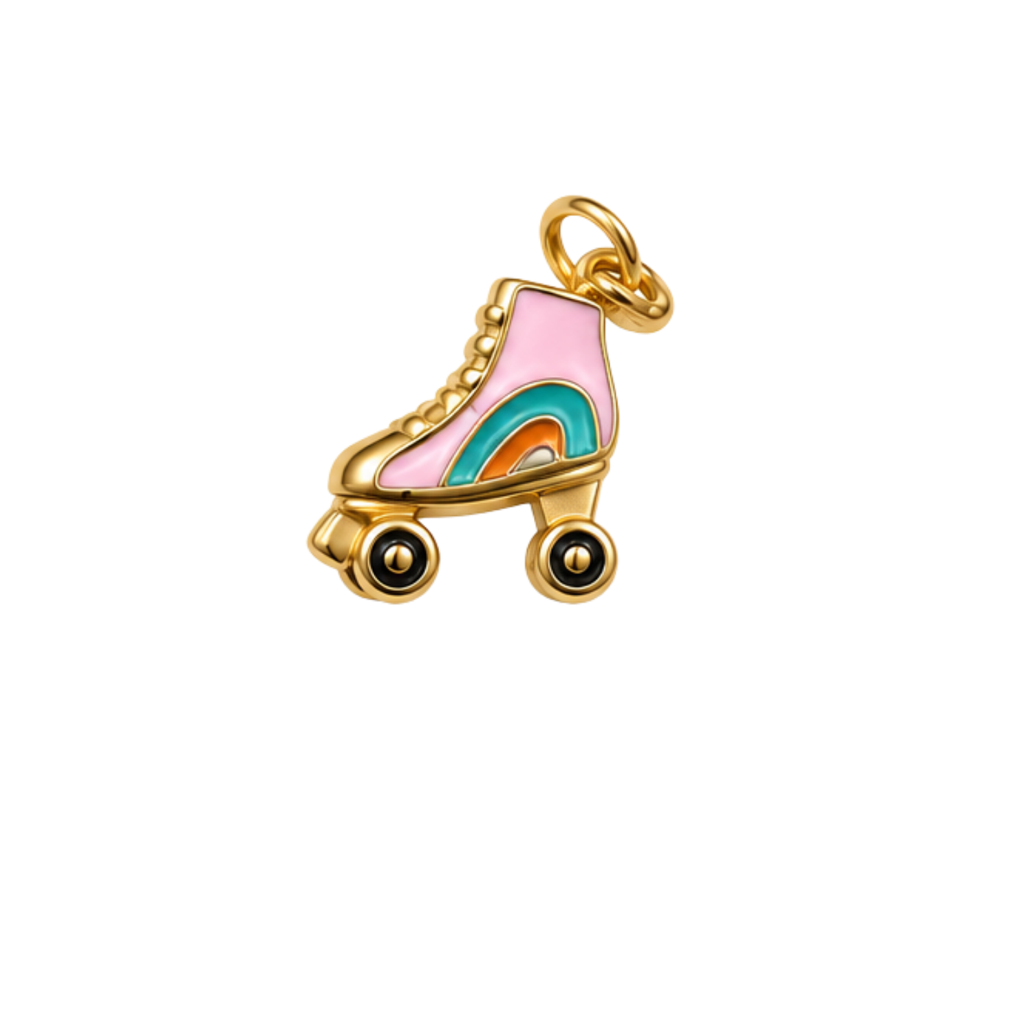 Roller skate charm, waterproof stainless steel