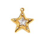 Star charm, waterproof stainless steel