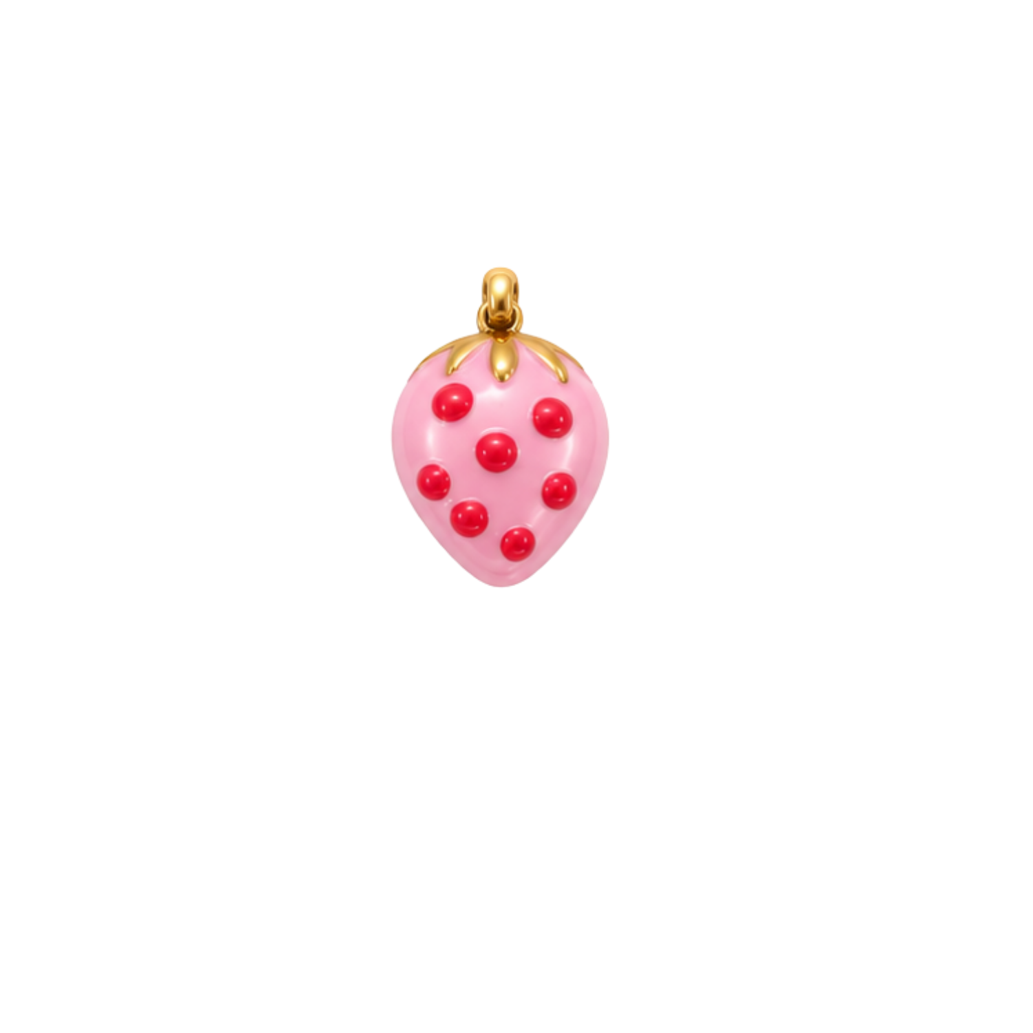 Strawberry charm, waterproof stainless steel