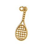 Tennis racquet charm, waterproof stainless steel