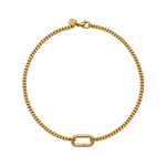 Vada Mini Carabiner Necklace in gold filled by Tikkhu Jewelry